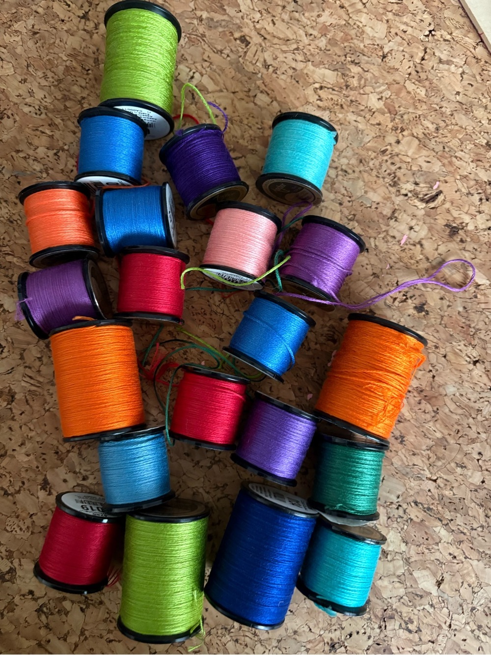 Multicolor cotton Thread Spool Set - Bright Assorted Colors